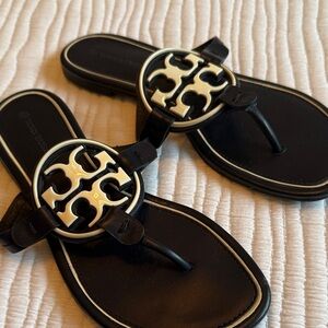 Tory Burch Black and White Sandals